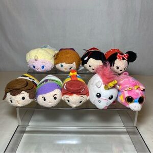 Tsum Tsum Plush Disney Frozen Mickey Minnie Mouse Toy Story Ty Pixar Lot Of 9
